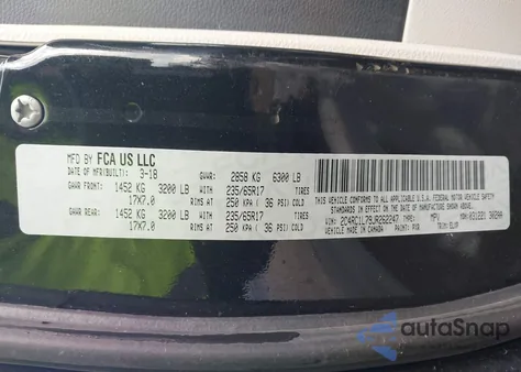 2018 Chrysler Pacifica Hybrid Touring L z USA, uszkodzony, nr VIN 2C4RC1L79JR262247